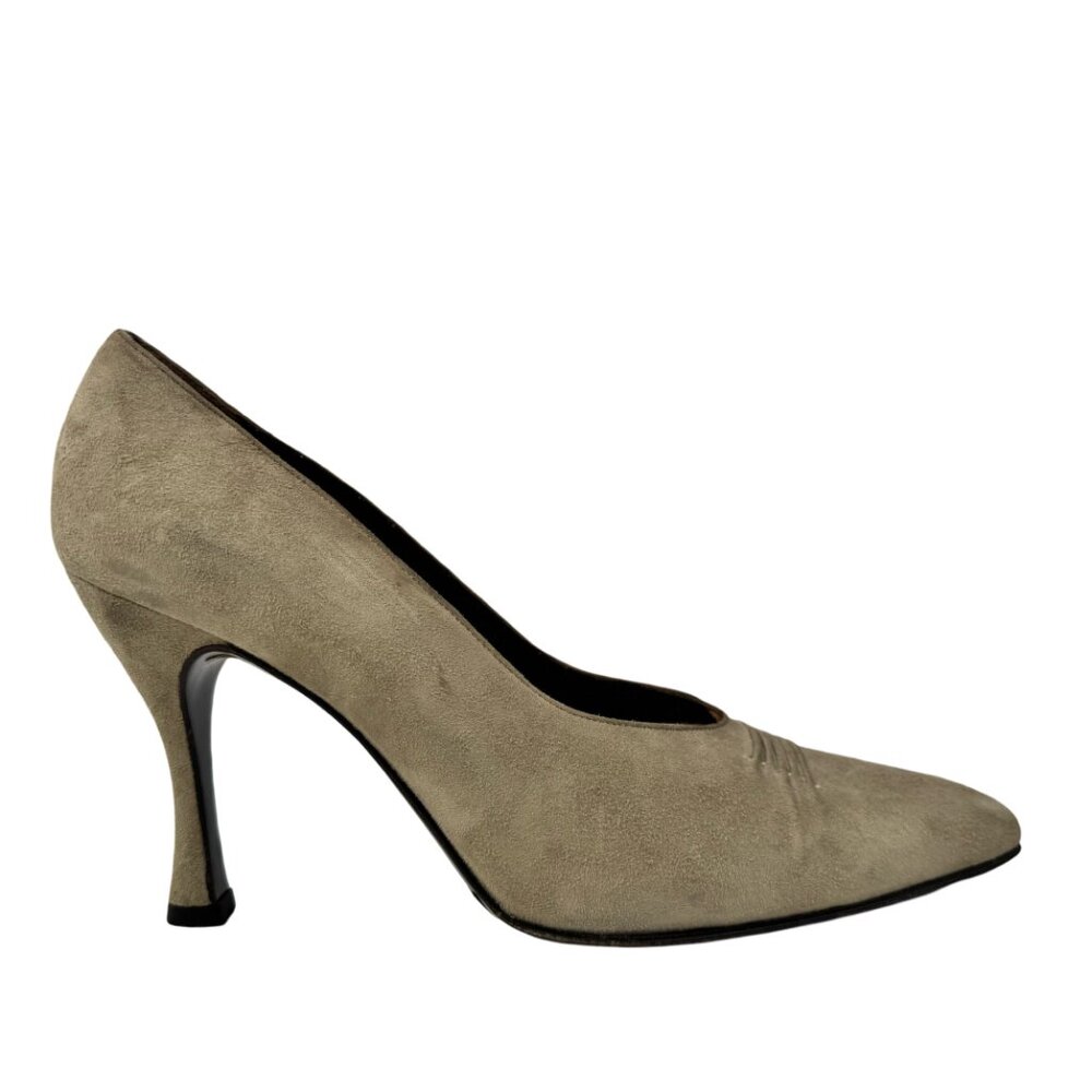 Giorgio Armani Le Colleczioni Vintage Suede Women Heels Made in Italy Size 37.5